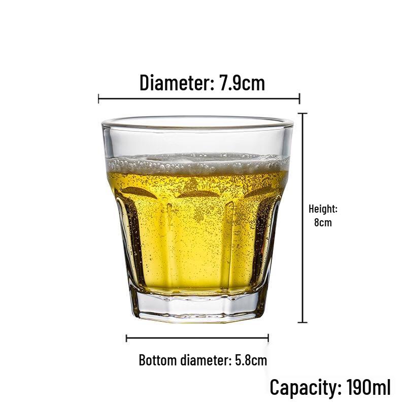 HANDUNYOU Tempered Glass Tumbler Set