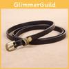 Leder Vintage Damen Gürtel mit Doppel-Schlaufen-Design für Freizeitkleidung