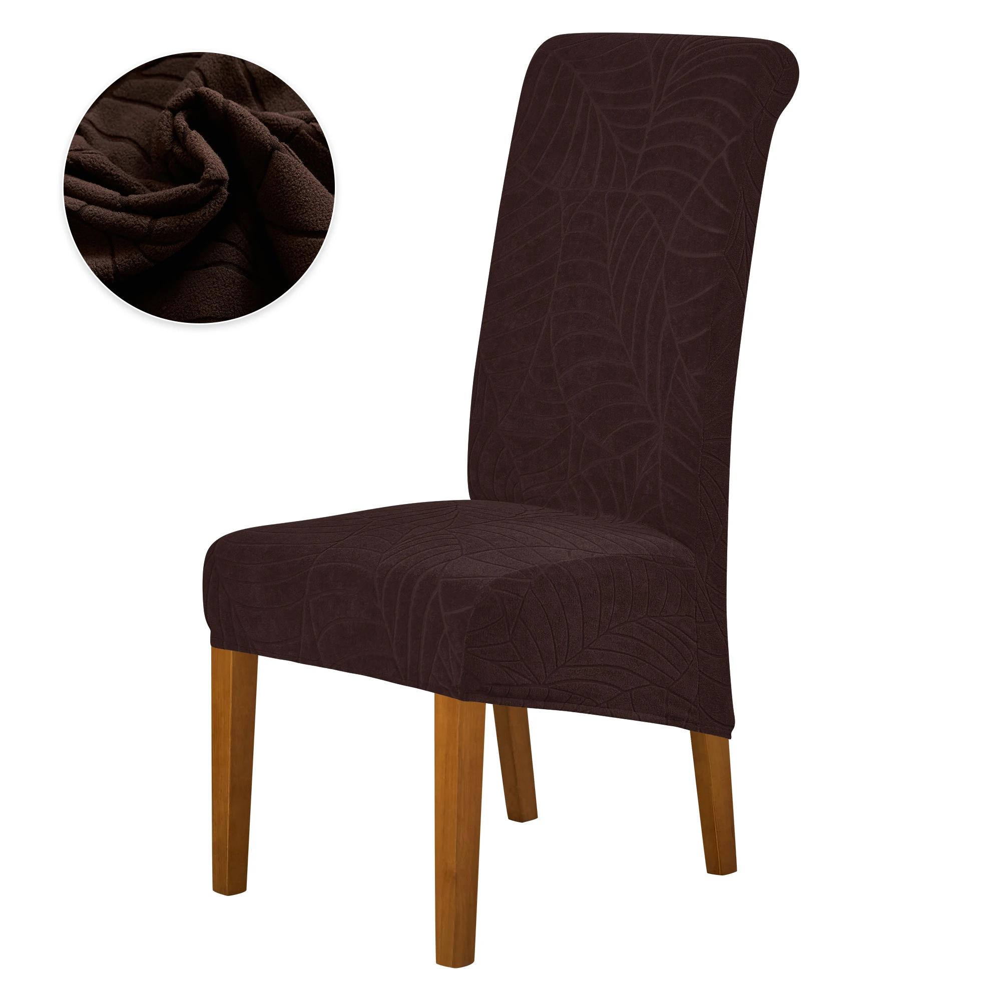 

2/4Pcs Wedding Chair Covers Jacquard Elastic High Back Dining Chairs Slipcover Banquet Seat Slipcovers For El Kitchen Party 2pcs chair covers