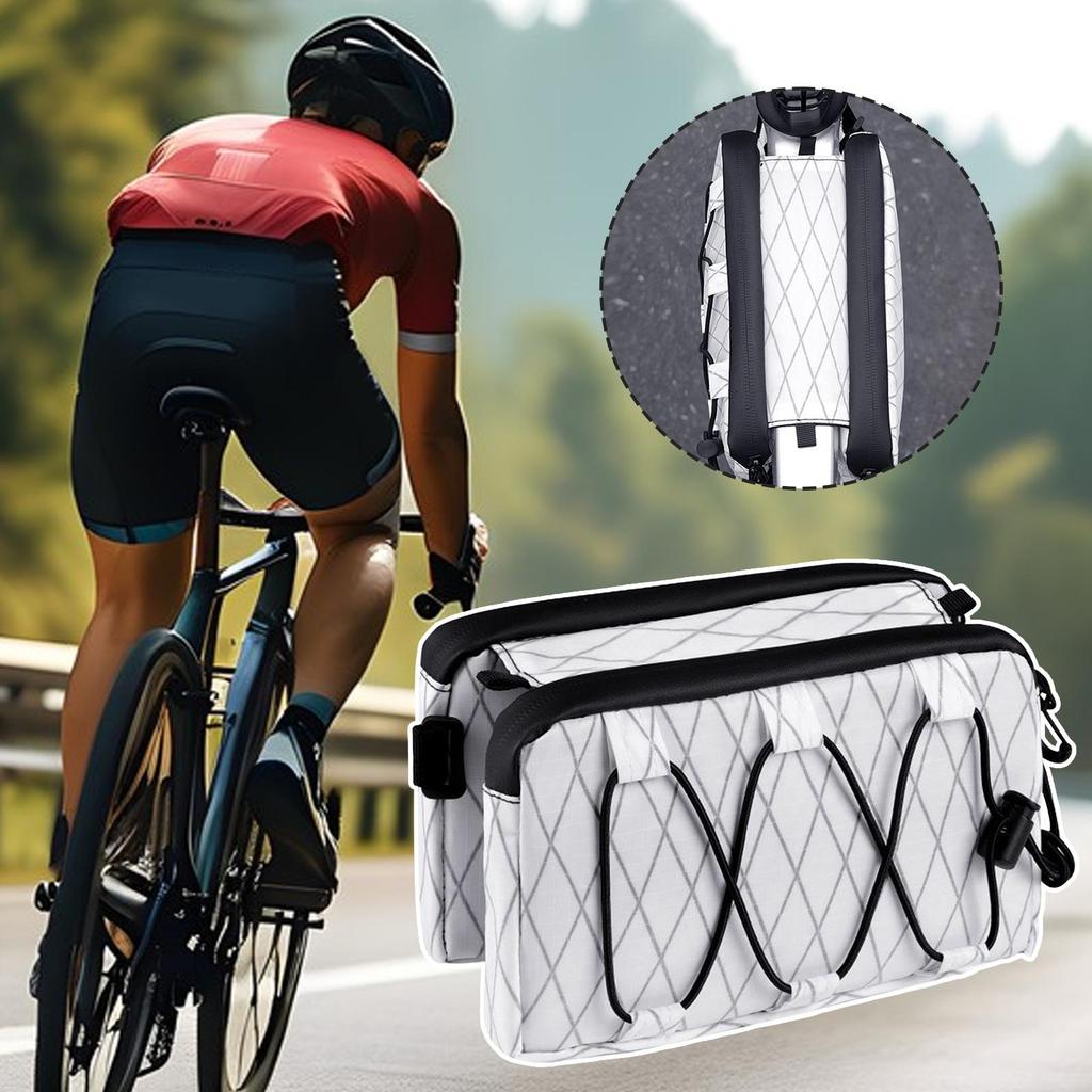 Bike Front Frame Bag Top Tube Bike/Bicycle Bag Waterproof Cycling Accessories Bike Pouch Saddle Bag for Mountain Bikes