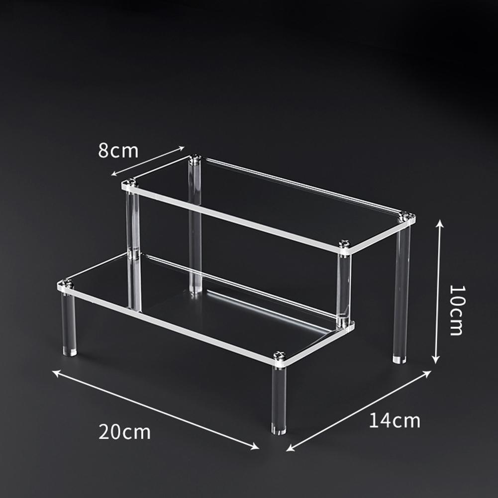 1-3 Layers Acrylic Display Stand Clear Display Riser Perfume Figurine Transparent Storage Rack Anime Figures Cupcake Shelf