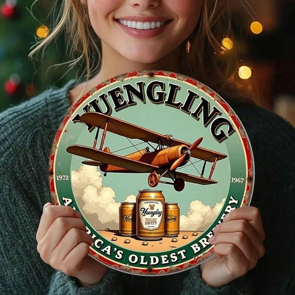 Vintage Beer Metal Sign 20x20 Cm Aluminum Wall Decor for Bar