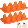 Halloween Ghost Silicone Molds Non-Stick 3D Chocolate Molds 8-Cavity for Baking Cake Muffin Soap Candle Ice Cubes