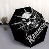 1 Stück Schädelketten Rammstein-Thema Hochwertiger Regenschirm, Automatisches Öffnen und Schließen, Multifunktionaler Regenschirm G0811013