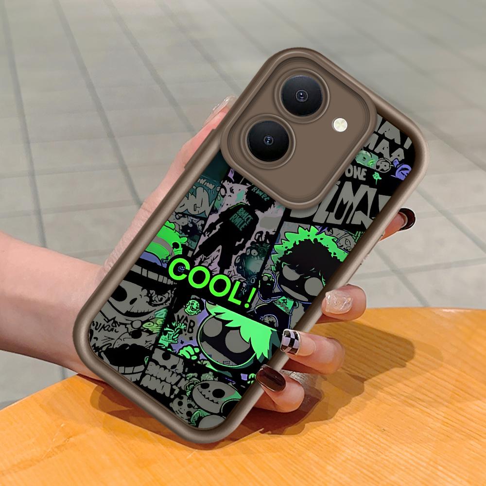 

Мягкий силиконовый квадратный чехол с рисунком лестницы для телефона, полное покрытие, противоударный защитный резиновый чехол для камеры для Vivo Vivo V19 коричневый