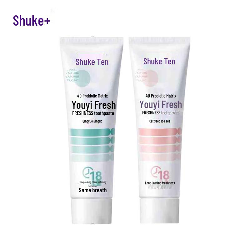 

Shuke Probiotic Fresh Breath Toothpaste Fresh Fruit & Strawberry Twin Pack