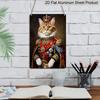 2D Flat, 1pc, Royal Maine Coon Cat King Metal Aluminum Sign - Retro Funny Cat Lover Wall Decor Does Not Need Electricity, Perfect for Country Yard