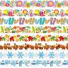 TaoBary 88 Pcs Holiday Bulletin Board Borders Stickers 86ft Seasonal Bulletin Board Decorations Fall Winter Spring Summer Trim Borders Decor In 8
