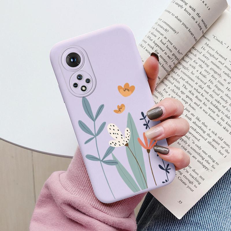 Flowers Funda For Honor 50 Capa Huawei Nova 9 Phone Case Soft Silicone Cute Cat Bear Back Cover For Honor X6a X6b X6c TPU Bumper
