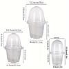 15/30pcs Transparent Round Plastic Seedling Pots with Dome Lids 8.89/10.16/12.7 Cm Durable Lightweight for Indoor/Outdoor Garden