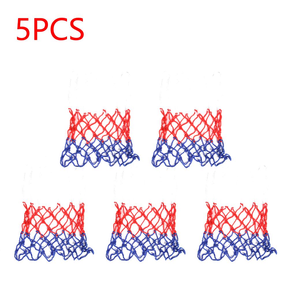 1-5 Stück Basketballnetz für Kinder Allwetter-Basketballkorbnetz Dreifarbiges Basketballkorbnetz Mini-Basketballkorbset
