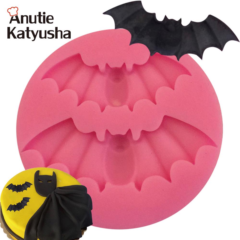 1Pcs Halloween Bats Silicone Fondant Mold Cake Decorating Tool DIY Chocolate Molds Baking Tools