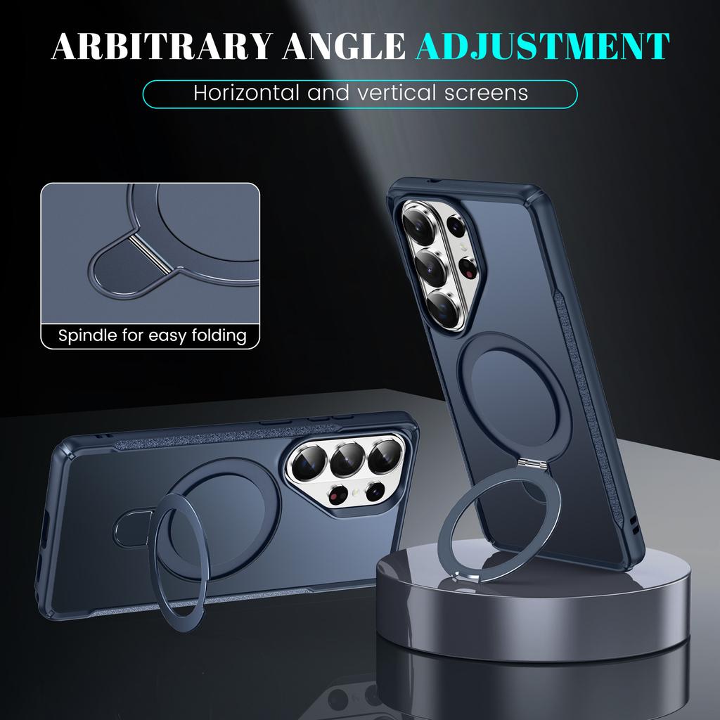 Luxury Magnetic Ring Kickstand Case for Samsung Galaxy S26 Ultra S25 Plus S24 A17 A16 A26 A56 A36 A55 A35 Wireless Charging