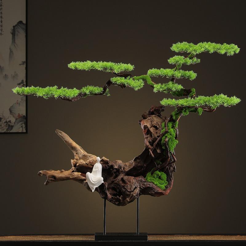 Weathered Wood Root Carving New Chinese Creative Entrance Desktop Ornament Decoration Office Living Room TV Cabinet Tea Room