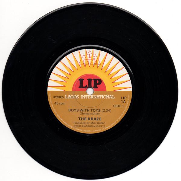 

7inch Record KRAZE - Boys With Toys LIP1 Lagos Internati 1981 UK Rock Used