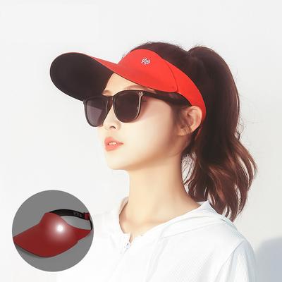 Running Sunshade Hat Sunscreen Outdoor Hat Women Sun Visor Hats Sports Foldable Cap Peak Cap Ponytail Panama Cap