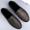 Fashion Men Casual Leather Shoes Luxury Italian Soft Men Loafers Handmade Moccasins Men Breathable Slip On Boat Shoes Plus Size