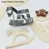 2026 Stainless Steel Horse Cookie Cutter Mould Rocking Horse Shapes Biscuit Mold Fondant Pastry Decor Baking Tools
