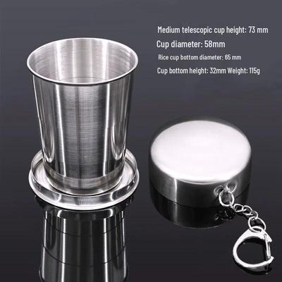 Portable Stainless Steel Folding Cup