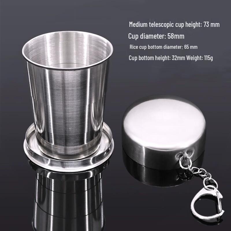 Portable Stainless Steel Folding Cup 140ML