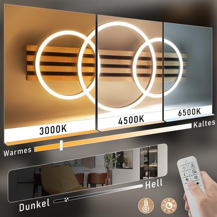 Plafonnier LED - NETTLIFE - 70 cm - 3 anneaux - Dimmable - 46W