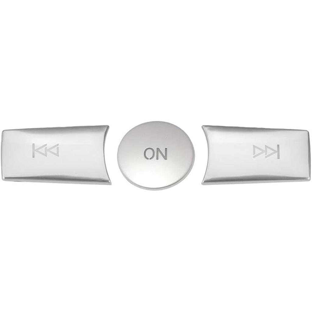 Black Car Radio Volume Forward Backward ON Buttons Cover Stickers Trim Compatible with Mercedes Benz A CLAS W176 B Class W246/C Class W204/ E Class