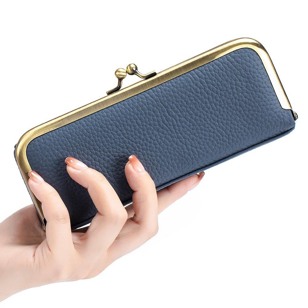 Genuine Leather Glasses Boxes Holder Automatic Closing Eyebrow Pencil Case  Eyeglasses