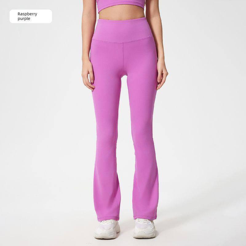 

Lu Same Style Slim Looking Hip Slightly Pull Yoga Pants Female Outwear High Elastic Nude Feel Easiest for Match Fashion Casual Sports Trousers Raspberry purple S