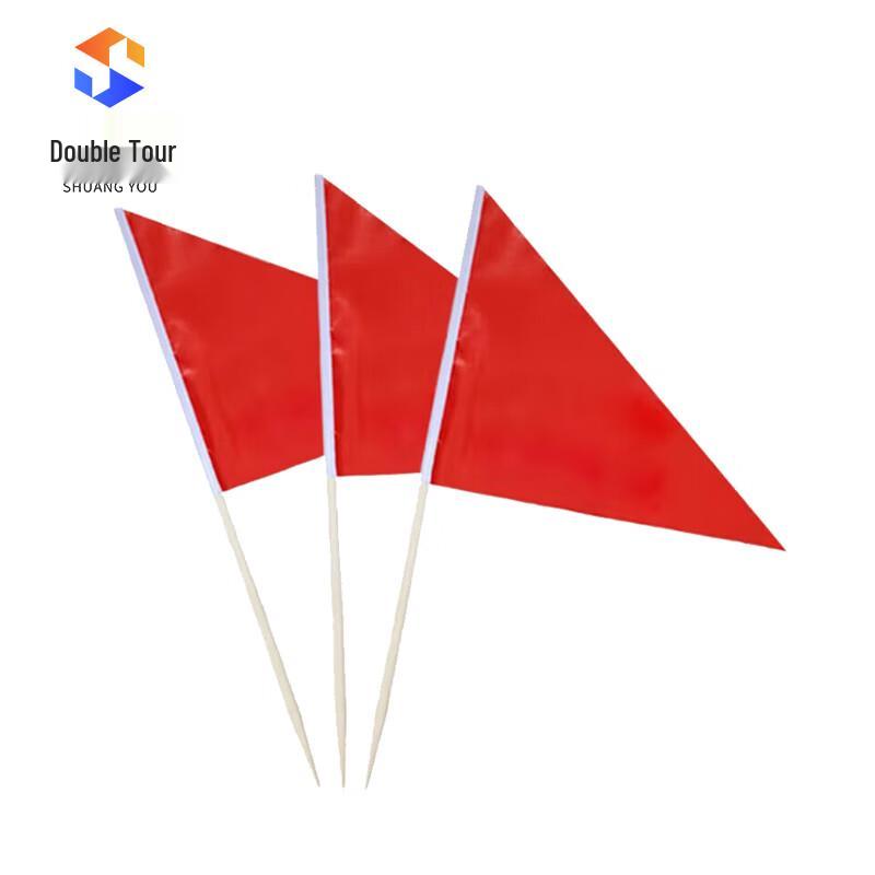 Small Red Ground Flags, 10-Pack