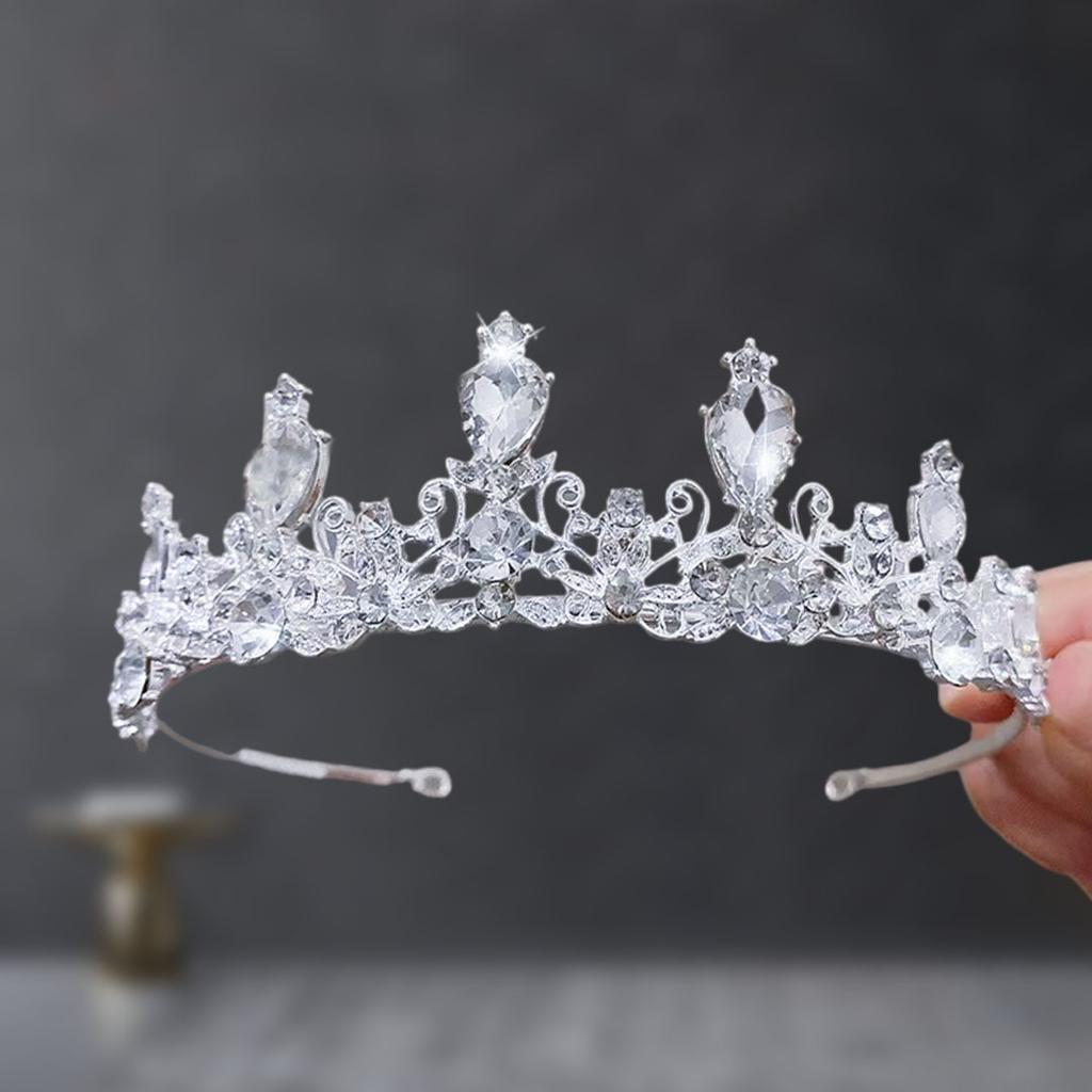 Bridal Crown Headdress Rhinestone Crown Wedding Veil Diamond Clothing Eighteen Year Old Adult Ceremony Birthday Princess Hair Accessories