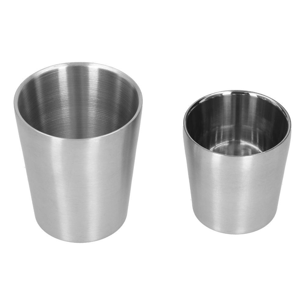 2pcs Set 180ml 300ml Stainless Steel Mugs 304 Stainless Steel Coffee Wine Cups For Coffee