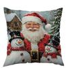 New Christmas Cartoon Cute Print Pillowcase Office Waist Pillowcase Model Room Bay Window Decoration Pillow