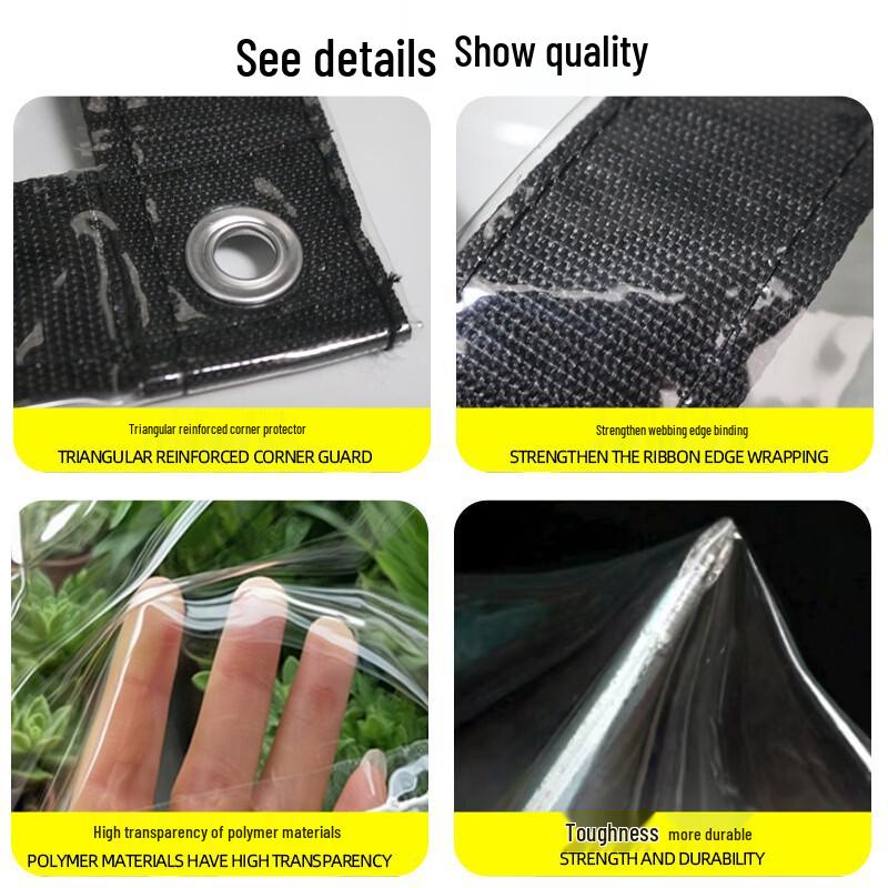 ZISIZ Heavy-Duty Transparent Waterproof Tarp