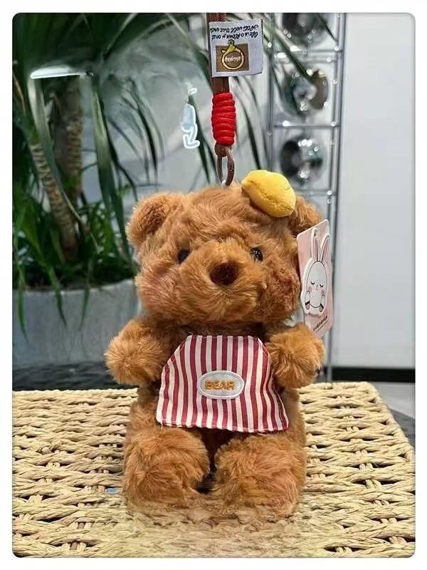 Cute Bear Bag Pendant With Polyester Plush Material For Kids And Teens