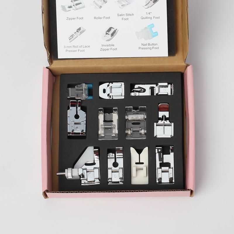 

Набор из 11 многофункциональных прижимных лапок для швейной машины для подгибки, закрепления краев и квилтинга