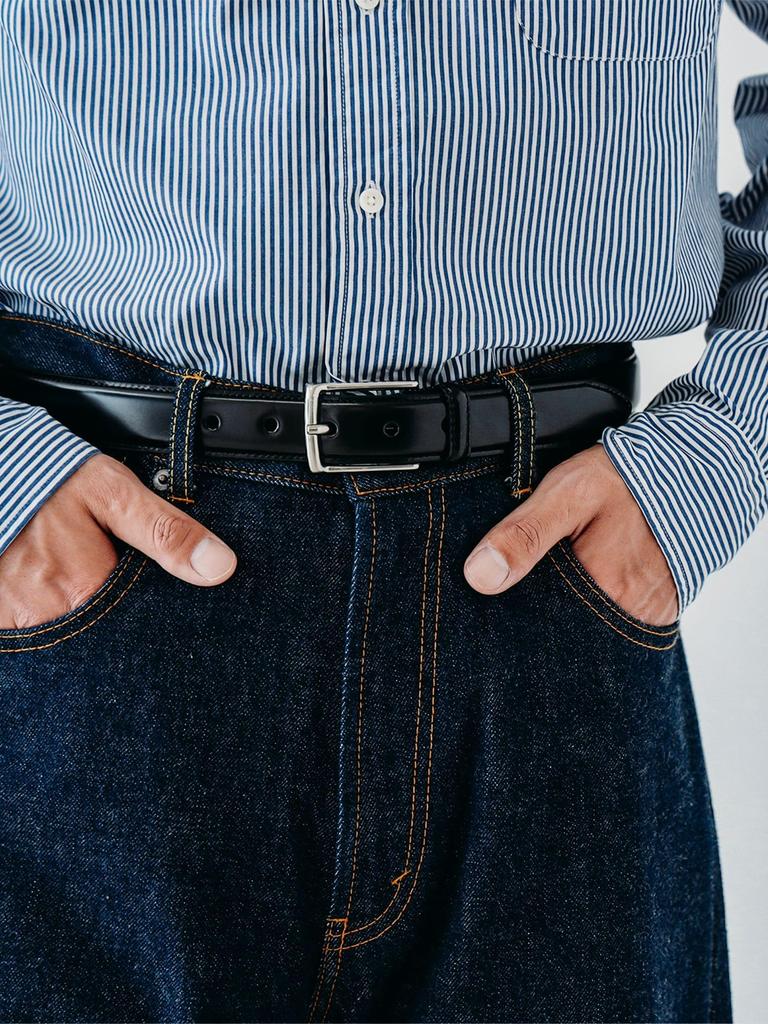 [BEAMS PLUS] Leather Belt Cordovan Belt Men's BLACK 34 38520004905
