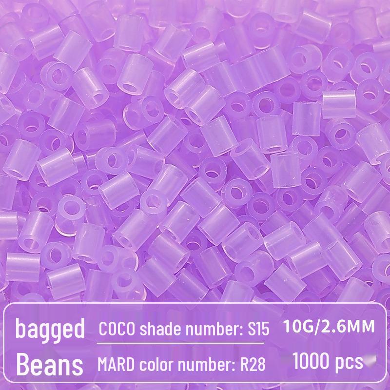 Clear Puzzled Beans Special Color Refill Pack, Black & White, 2.6mm Handmade DIY Fuse Beads Toy Set