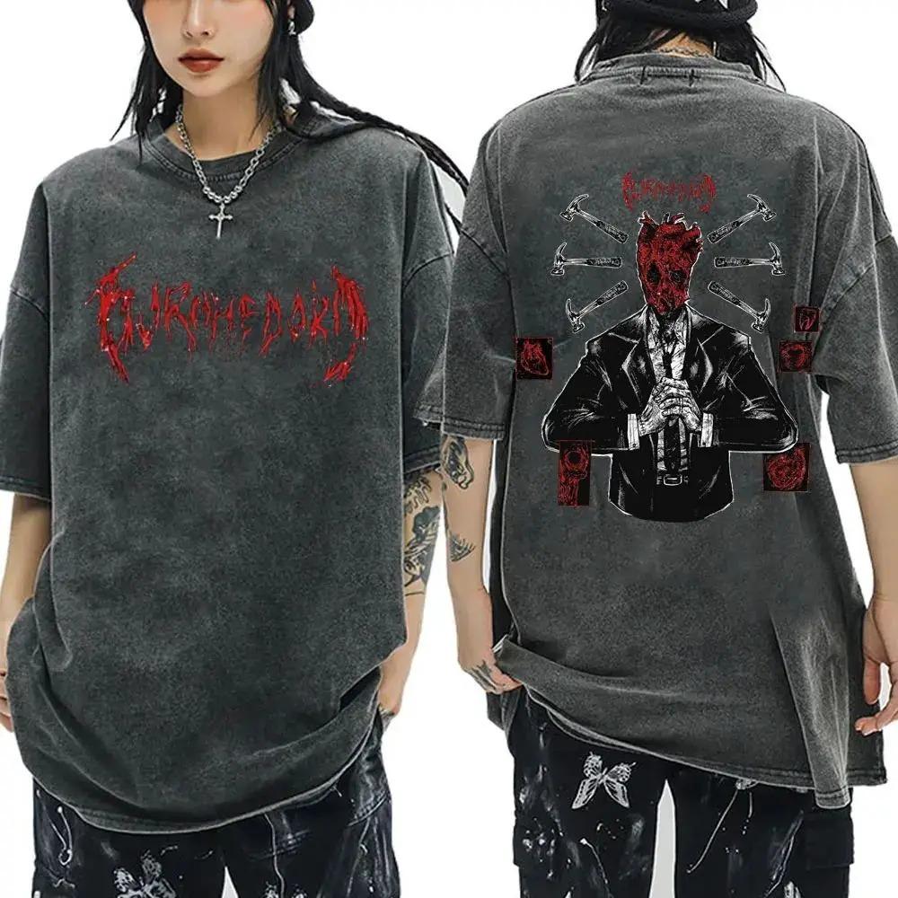 New Arrival Mens Clothes Tee Shirt Homme Graphic T-Shirts Men Tshirt Japanese Anime Dorohedoro Kaiman Vintage Washed