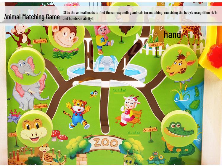 Wooden Toddler Push Walker Car with Adjustable Speed - Multifunctional Educational Toy