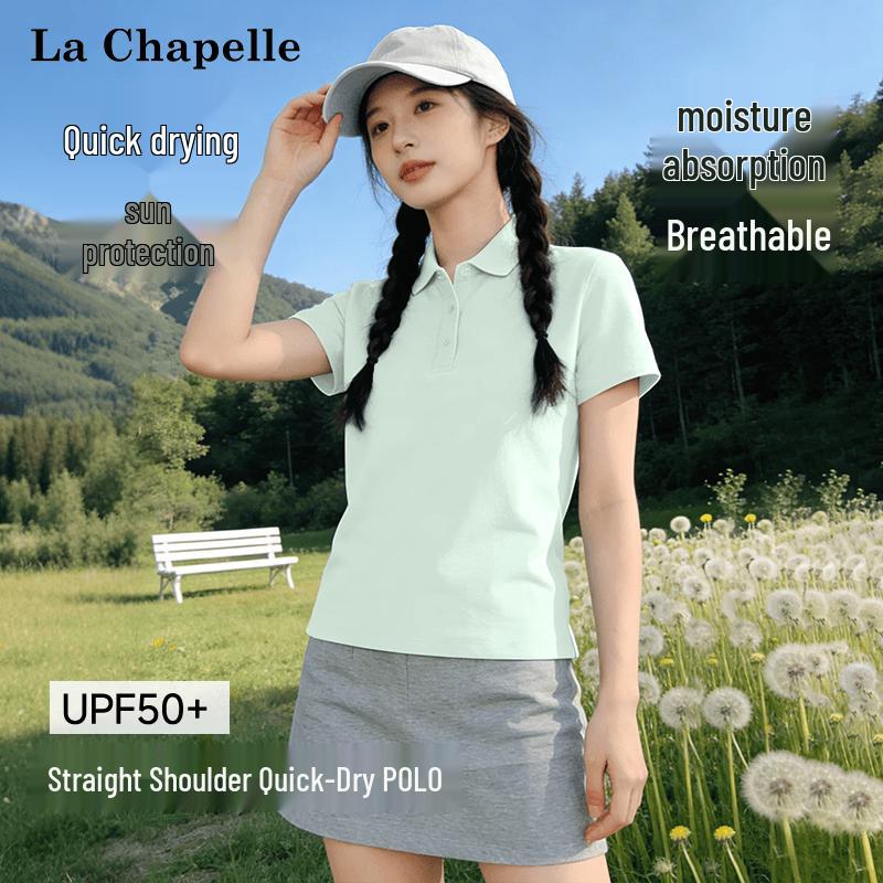 La Chapelle Women's Ice Silk Cooling Sun Protection POLO T-Shirt