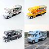 Alloy Deluxe 132 Travel Motorhome Bus Children's Toy Car Model Decoration Sound And Light Retractable Door