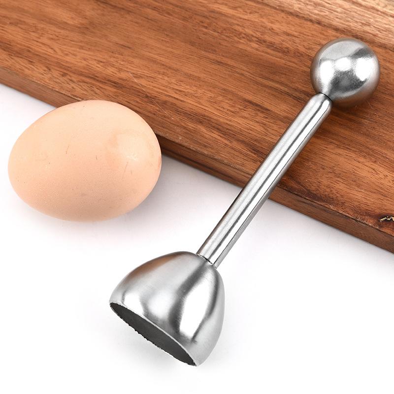 3types Boiled Egg Topper Shell Top Cutter Kitchen Gadgets Tools Raw Eggs Cracker Separator Stainless Steel Egg Knocker Opener