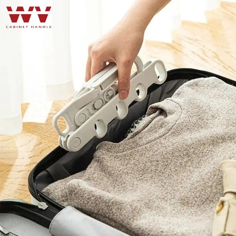 WV Multi Functional Plastic 5-Hole Foldable Hangers Grey Heavy Duty Space Saving Clothes Organizer Hangers Home For Room, Closet
