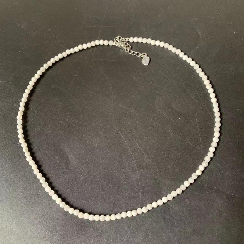 3mm Faceted Natural Stone Necklace with Citrine, Agate, Tourmaline, and Moonstone Beads