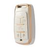 Pouzdro na klíč Jeep & Dodge se zlatým okrajem pro Compass, Cherokee, Renegade, Grand Cherokee