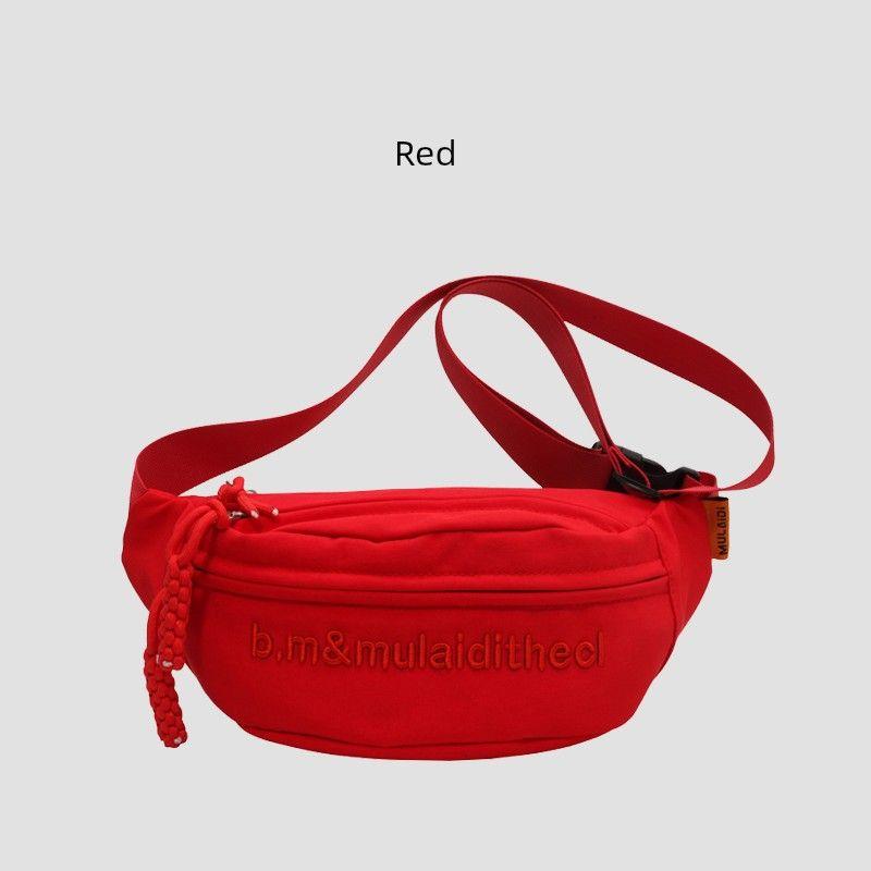 

German Sports Shoulder Riding Chest Bag Women 2025 New Waist Bag Women s Trendy Niche Shoulder Bag Men s Fashion Brand Red