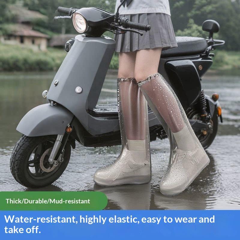 Latex Waterproof Shoe Covers Unisex Shoes Protectors Reusable Non-Slip Rain Boot Overshoes Walking Shoes Accessories