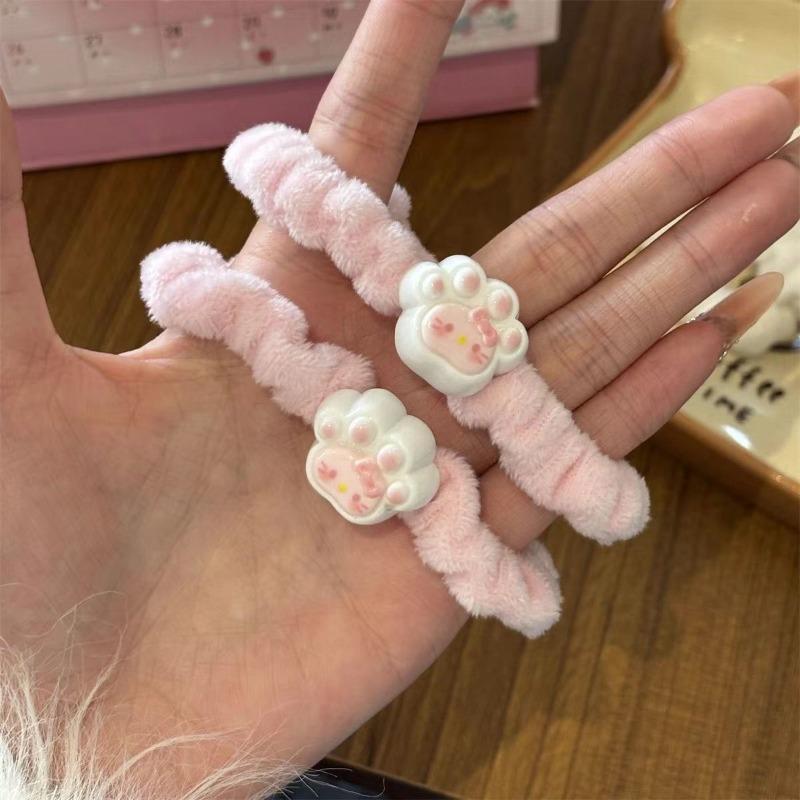 1PC cute milk huhu cat claw KT cat hair band soft cute autumn and winter plush headrope Internet celebrity ins style versatile hair accessories