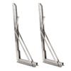 Folding Bench Table Wall Shelf 15.6 Inch Heavy Duty Stainless Steel Wall Mounted Shelf Hinge Bracket for Bench Table