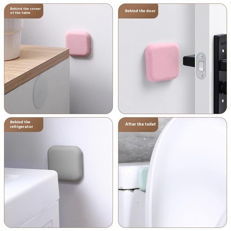 4Pcs Silicone Door Crash Pad Anti-Collision Safety Protector Door Handle Bumper Reusable Durable Shock Absorber Furniture Fittin